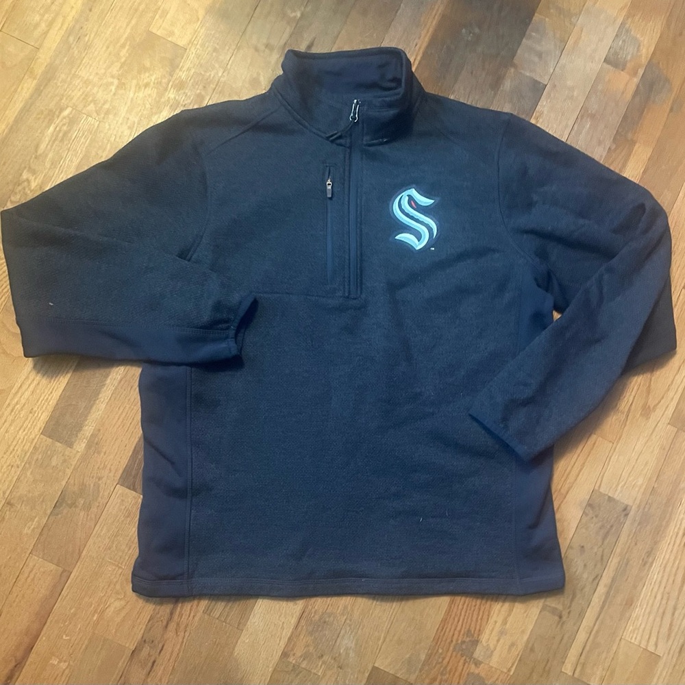 Seattle Kraken Antigua Course Quarter-Zip Pullover men’s large